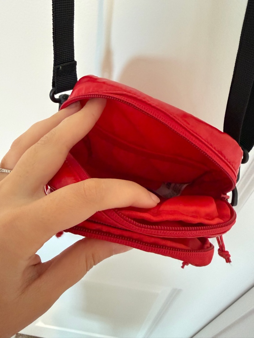 Red Crossbody Nylon Mini Bag - Picture 4 of 5